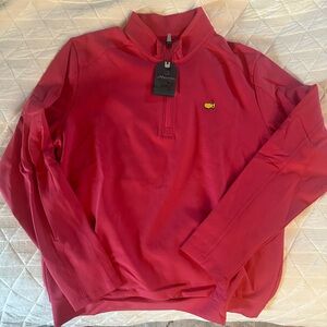 Masters PGA Tour Golf Red Quarter Zip Shirt